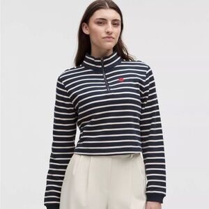 Lululemon Cotton French Terry Cropped Half Zip